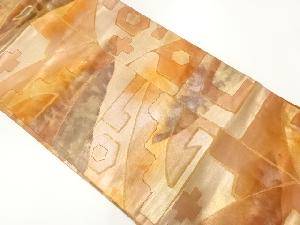 抽象模様織出し名古屋帯